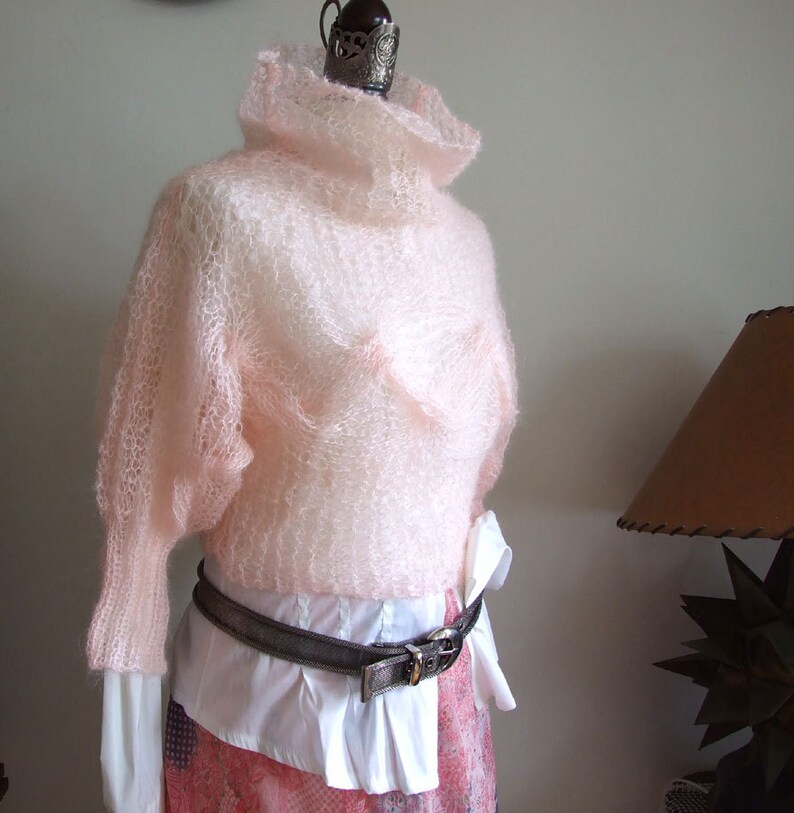 Braided shrug summer blush pink shrug mohair shrug poncho Etsy