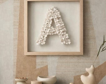 Personalized Floral Ceramic Letter | Nursery Wall Decor | Baby Girl Monogram | Handmade Name Initial | Sculptural Nursery Art