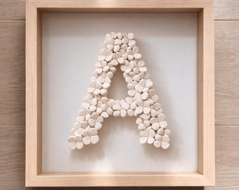 Personalized Floral Ceramic Letter | Sculptural Nursery Monogram, Baby Name Art
