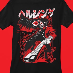 Hellsing-shirt | Anime-shirt | Shirt Alucard Hellsing | Ultiem vampiershirt | Japanse anime | Shirt anime-liefhebber | Uniseks anime-shirt