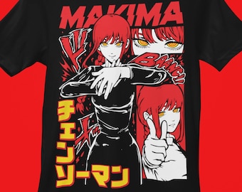 Makima Shirt | Anime Shirt | Fire Style | Japanese Anime | Anime Lover Shirt | Anime Manga Shirt | Graphic Anime Shirt | Anime Unisex Shirt