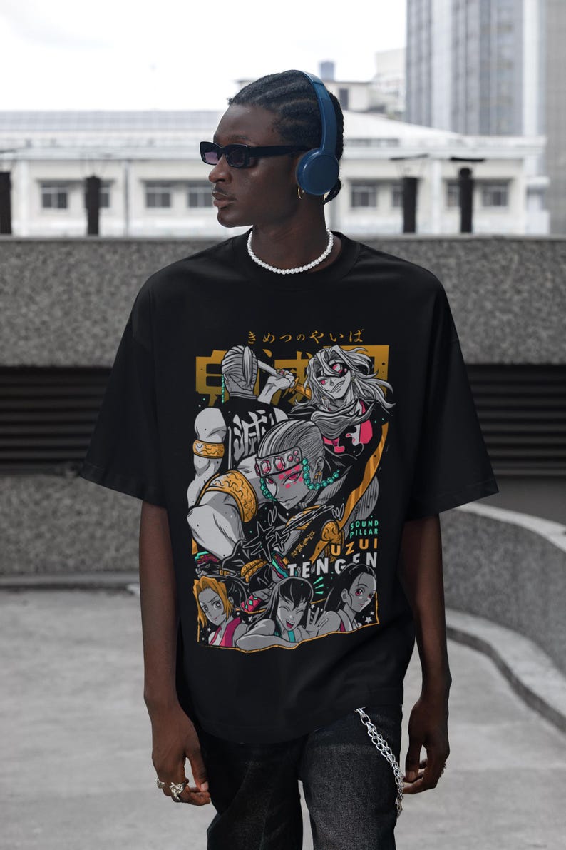 Tengen Shirt | Fire Style | Anime Shirt | Japanese Anime | Anime Lover Shirt | Anime Manga Shirt | Unisex Shirt | Graphic Anime Shirt, Gift For Anime Lovers, Fire Style, Otaku Shirt, Over Sized T-Shirt, Japanese Streetwear, Harajuku Clothing, SoundHashira, Tengen Uzui,