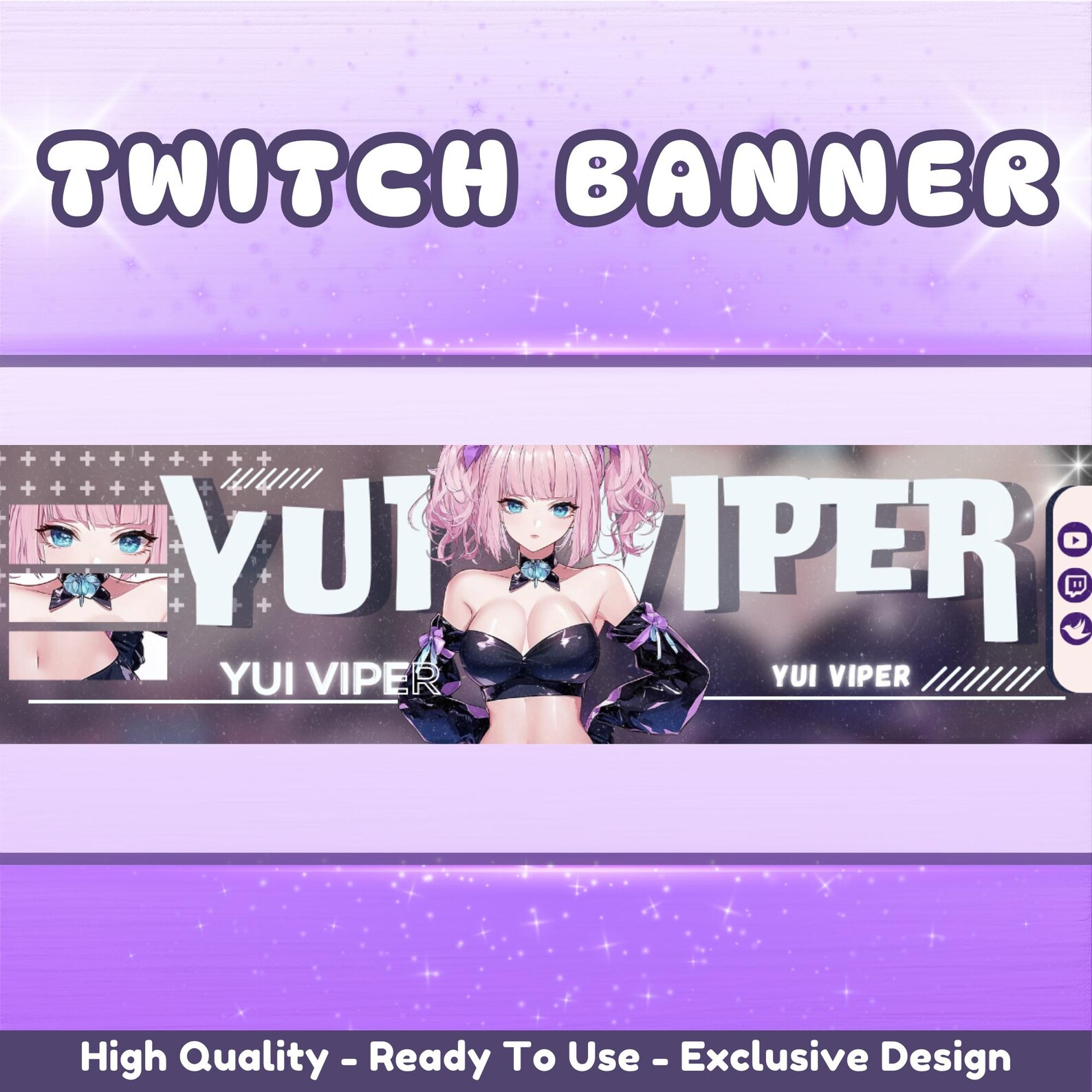 Custom Anime Twitch Banner | Streaming Banner Design Twitch Banner ...