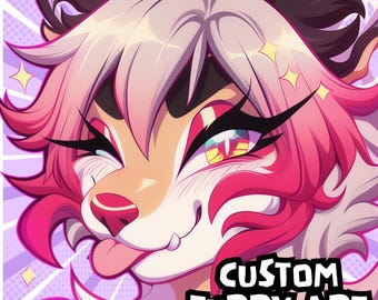 Arte furry personalizado, retrato de fursona personalizado, diseño de personaje único al estilo anime.