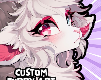 Commission fourrure personnalisée, avatar Fursona, dessin du personnage Anthro, PFP fourrure, photo icône Fursona, photo de profil Art Fursona