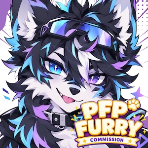 Custom Furry PFP Commission, Fursona Portrait, Anthro Character Icon, Protogen Avatar, Fursuit Headshot, VRChat VTuber PFP