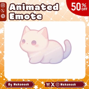 Geanimeerde twitch, kick-emote, kattendans-emote, twerking-emote, schattige emote, kat, voor streamers: direct downloaden/klaar voor gebruik (transparant)