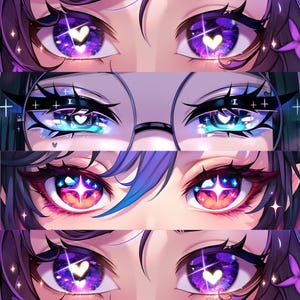 Aangepaste Twitch-banner | Oogbanner | Twitchbanner | Bannerontwerp | Hoge resolutie | Twitter | Youtube | Onenigheid | Anime-illustratie: