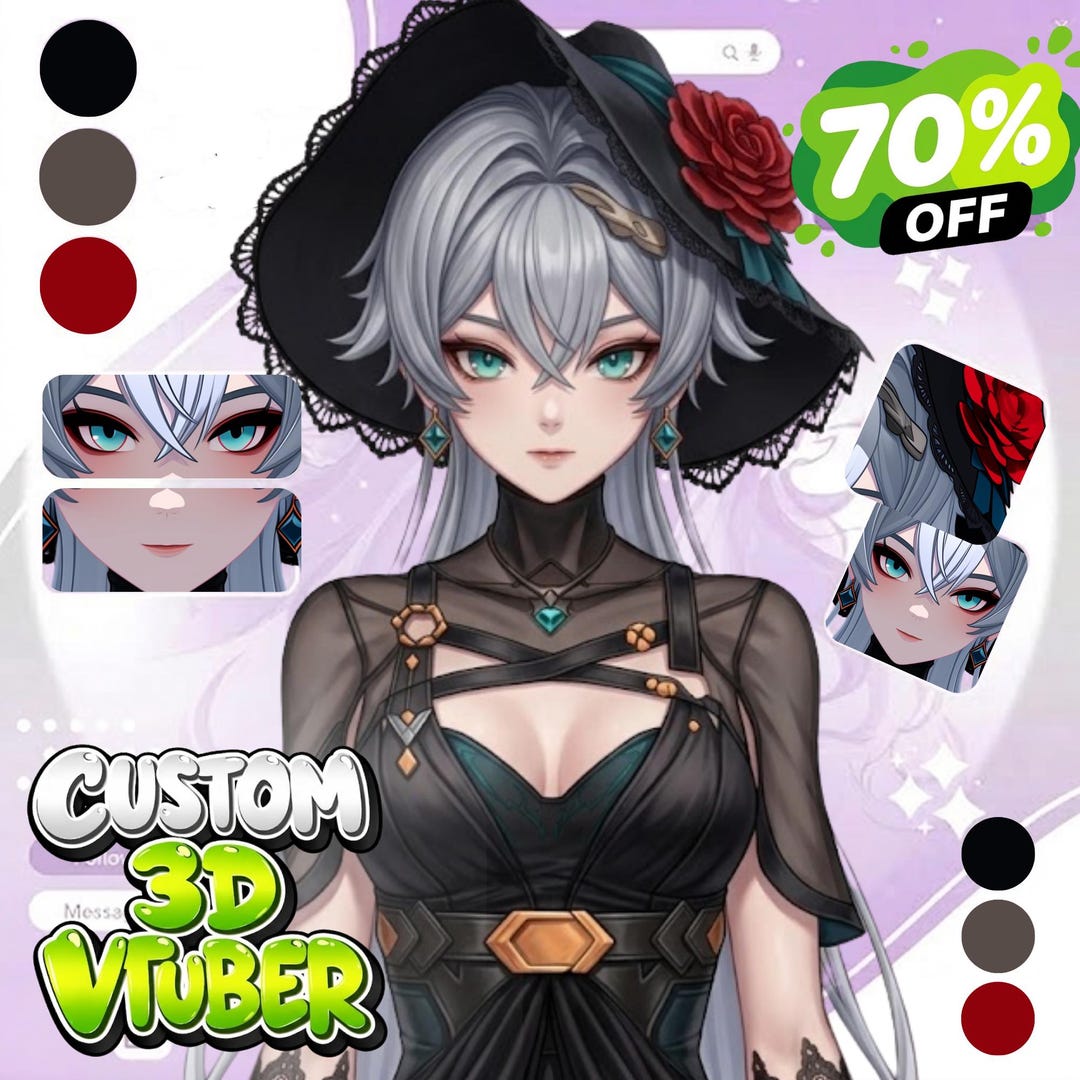 Custom 3D Vtuber Avatar Commission | Anime Vroid Model (VRM) - Etsy ...