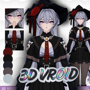 Modelo 3D personalizado de VTuber de anime, avatar VRoid, VRM, listo para VRChat / Comisión de avatar VRoid VTuber (VRoid Studio)