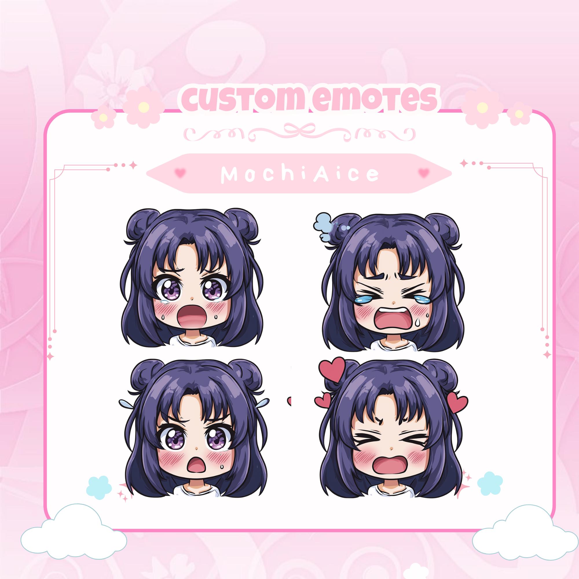 Custom Twitch Emotes | Cute Chibi Streaming Emotes | Premade & Custom ...
