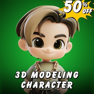 Benutzerdefinierte 3D-Modellierung Charakter | 3D Design-Service | Game Asset, Takelung, T-Pose, Sculpt, 3D-Modell, 3D-Charakter, 3D Cute, Maskottchen, 3D-Darstellung