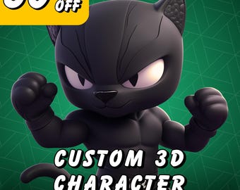 Custom 3D Character Model | Personalized Figurine (Digital File)