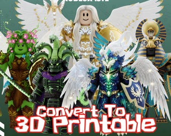 Converti il personaggio Roblox in STL stampabile in 3D / Figura Roblox personalizzata / Avatar in file digitale modello 3D