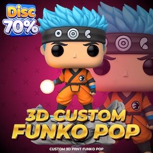 Funko Pop PERSONALIZZATO / Da 2D a 3D / Modellazione 3D personalizzata / Funko Pop digitale personalizzato / Converti immagine 2D in 3D / regali di Natale / Blender / STL / OBJ