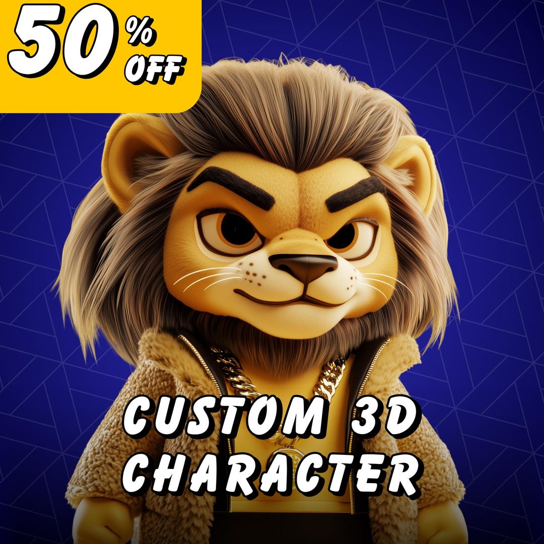 Custom Character 3d Custom 3D Character Model | Personalized Figurine (digital File Only ...