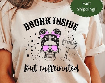 Koszulka Espresso Martini, koszulka Tini Time, koszulka pijana w środku, ale naćpana kofeiną, zabawna koszulka do picia, koszulka Espresso, zabawna koszulka na Halloween