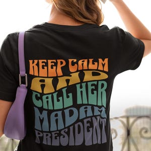Madam president shirt, Unisex Pocket T-shirt, Kamala harris shirt, Democrat tee, election 2024, US election, kamala shirt, Vote Harris tee