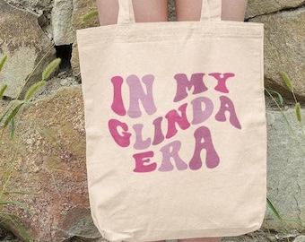 Bolso de lona In my glinda era, bolso inspirado en wicked, lindo bolso de bruja, bolso de glinda, bolso de bruja inspirado en wicked, bolso wicked, glinda