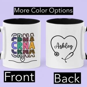 Personalized Nurse Anesthetist MUG,gift for crna, Grad mug, Anesthesia Nurse gift, coffee lover gift, CRNA Birthday gift, nurses week (15oz)