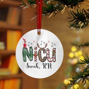 NICU nurse ornament, custom nicu nurse ornament, personalized ornament, gift for nicu nurse, christmas nicu nurse ornament, baby nurse gift