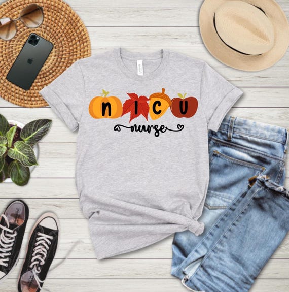 Fall Nicu Nurse Shirt, Halloween Nicu Shirt, Gift for Nurse, Cute