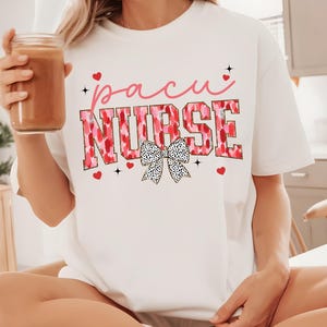 Niedliches Valentine PACU Krankenschwester Shirt, Pacu Coquette Shirt, niedliches Krankenschwester Shirt, Post Anästhesie Shirt, Krankenschwester Wertschätzung Geschenk, trendiges Krankenschwester Shirt