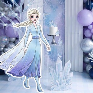 Ice Power Queen Cutout – Digital Download – Northuldra Magic Decorations – Winter Spirit Wall Decor