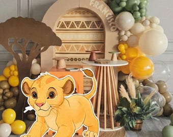 Jungle Prince Safari Cutout – Digital Download – Golden Lion Kingdom Decor – Born to Lead Party Theme