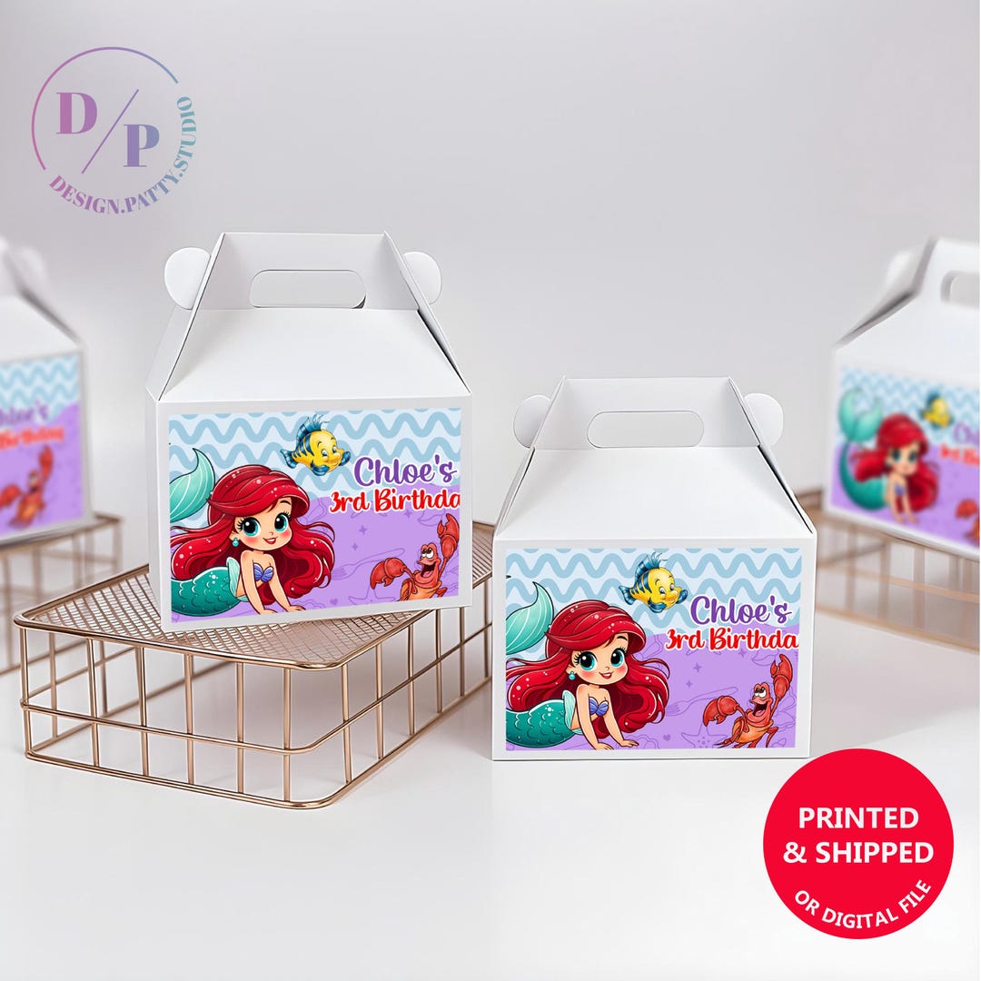 Under the Sea Princess Candy Boxes – Mermaid Theme Party Favors- K2J3 ...