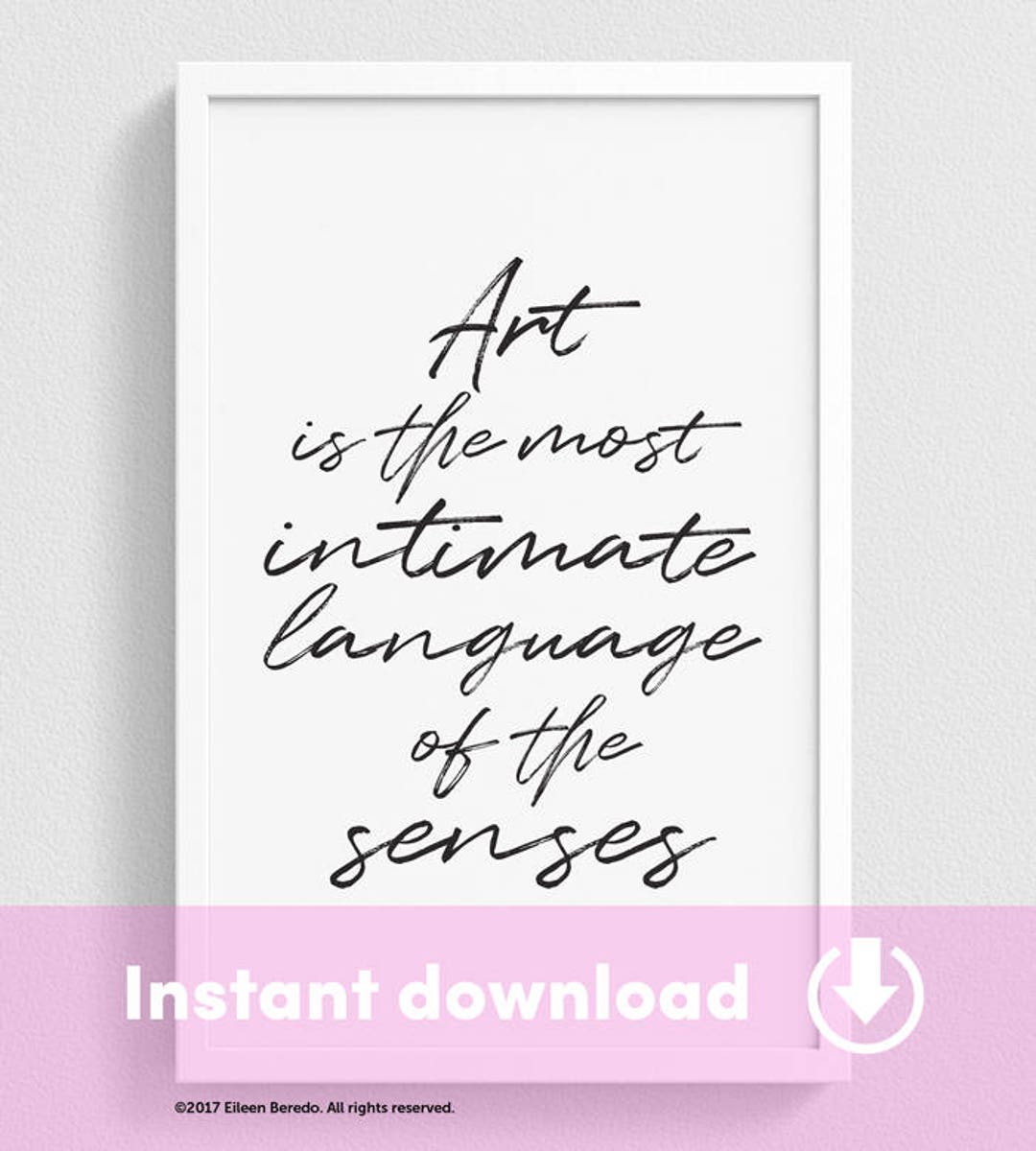 Art is the Most Intimate Language of the Senses Quote - Digital ...