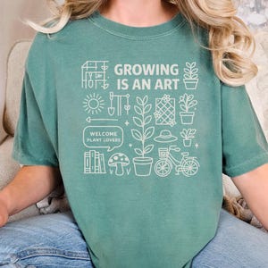 Camiseta Doodle Plant Lover | Camiseta unissex de jardinagem botânica