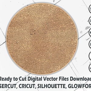 313 Teile Einzigartiges Kreispuzzle, Puzzle SVG, Puzzlestück SVG, Laser Cut, Puzzle Vorlage, Puzzle, , Puzzle Vorlage, Cricut