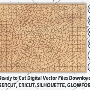 630 Teile Einzigartig Jigsaw Puzzle, Puzzle Plotterspiel, Laser Cut Dateien, Jigsaw SVG, Vektordateien, Jigsaw Vorlage, Puzzle Lasercut, Jigsaw Puzzle,