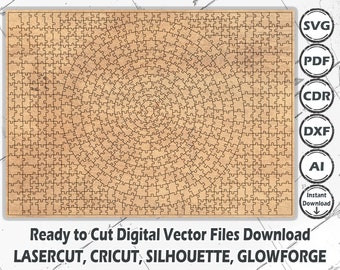 630 Pieces Jigsaw Puzzle SVG: Laser Cut Files (digital Download