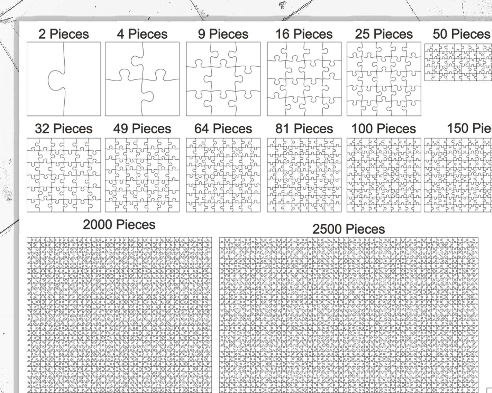 Jigsaw Puzzle Template Set of 23, Puzzle Svg, Silhouette, Ready to Cut ...