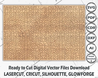 May include: A digital download of a jigsaw puzzle design, ready to be cut with a laser cutter, Cricut, Silhouette, or Glowforge. The design is shown on a wood background.