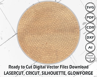 500 Teile Kreise Puzzle Vorlage: Laser Cut Dateien (Digitaler Download)