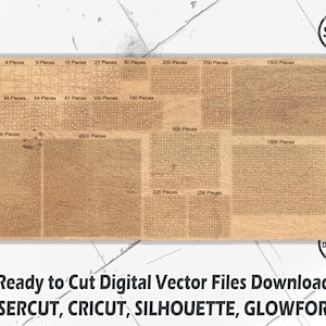 Jigsaw Puzzle Template Set von 23, Puzzle svg, Silhouette, bereit zum Schneiden, Puzzle, Glowforge, Puzzle Bundle, Puzzle Vorlage, Jigsaw SVG