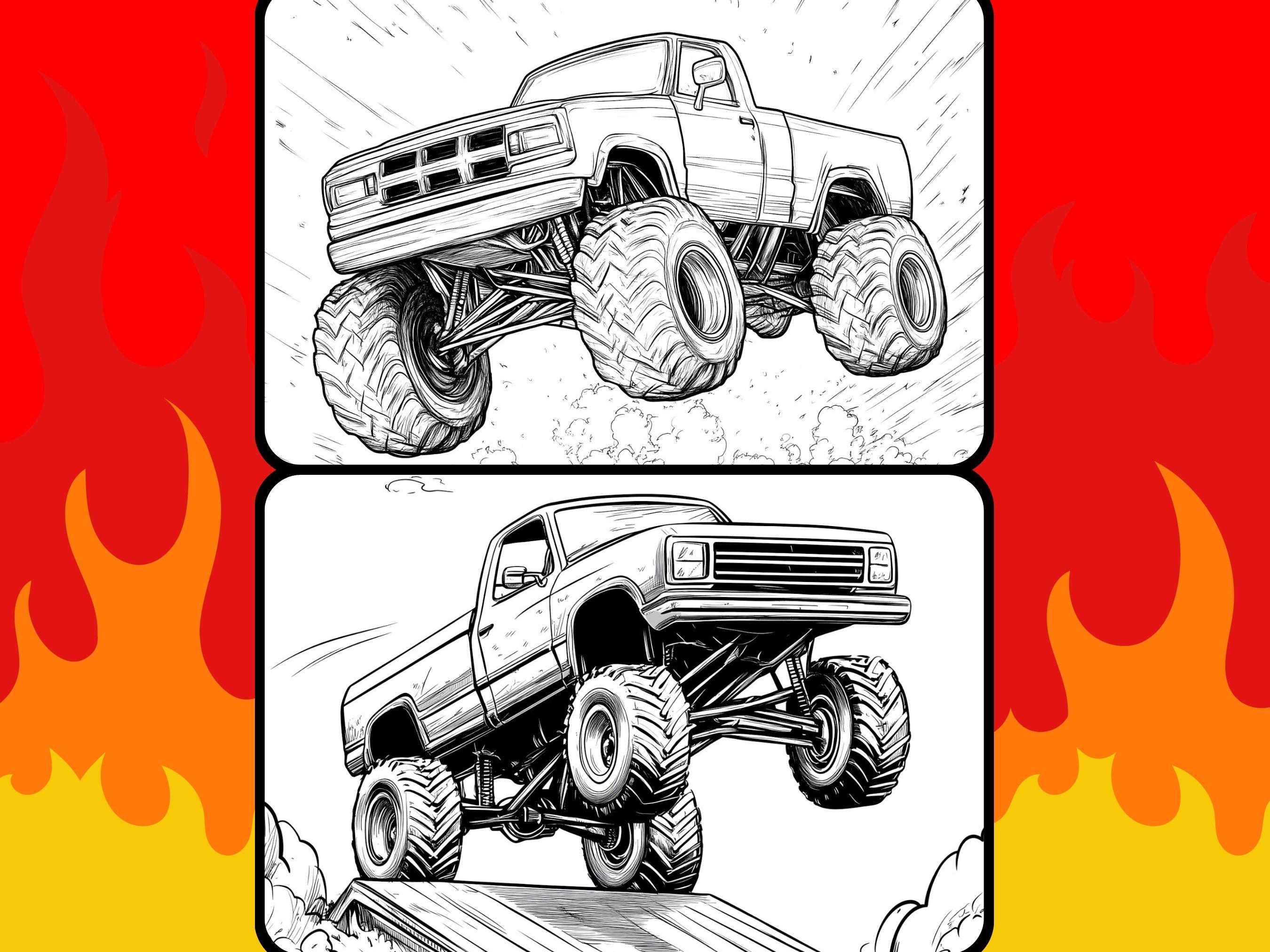 monster truck coloring book – Image 13