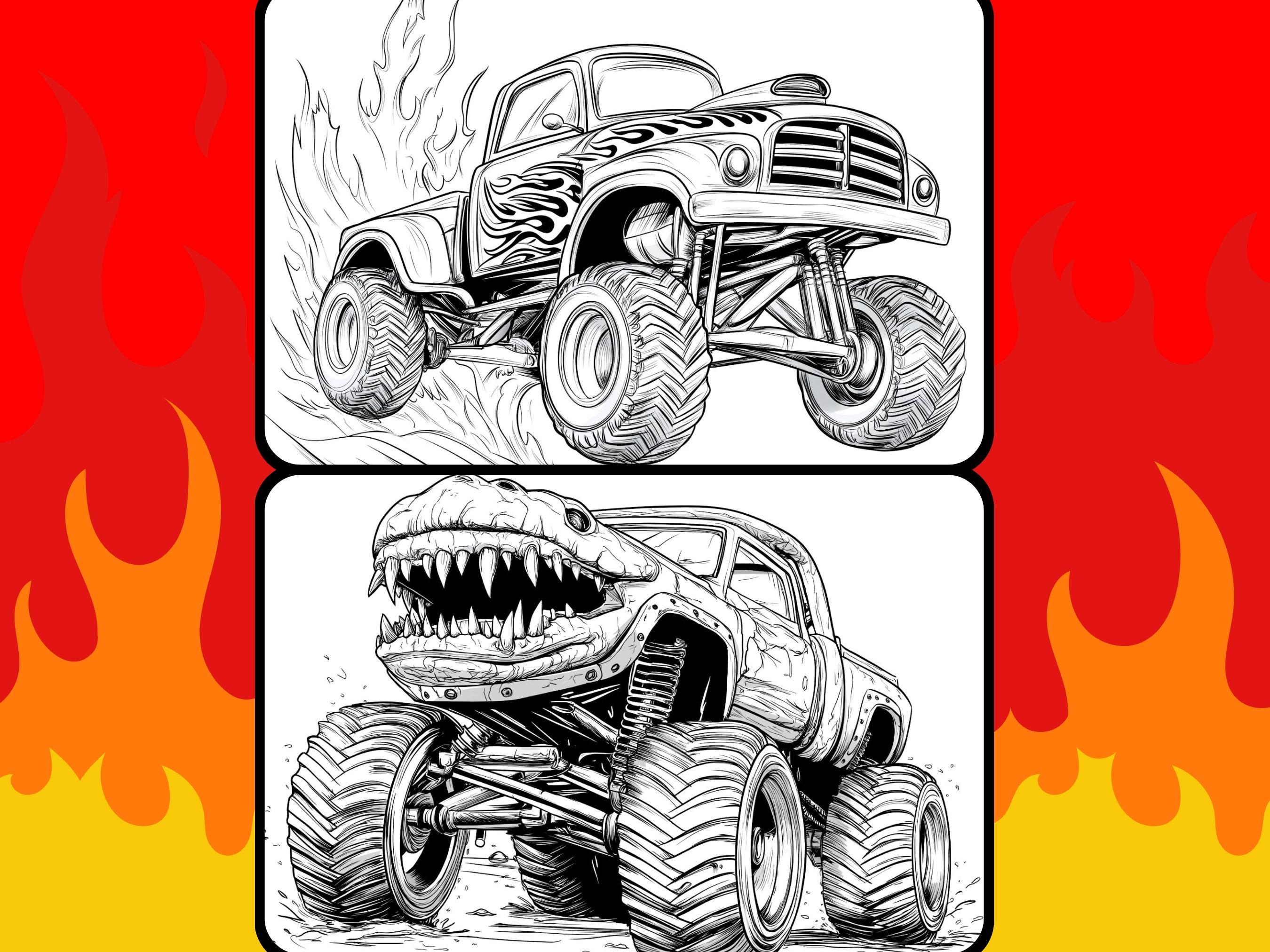 monster truck coloring book – Image 12