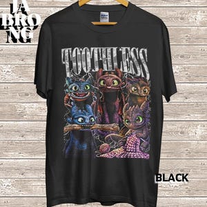 Vintage Distressed Toothless T-Shirt, How to Train Your Dragon Est 2010 Bootleg Fan Tee T-Shirt, Gift For Women and Man Unisex T-Shirt
