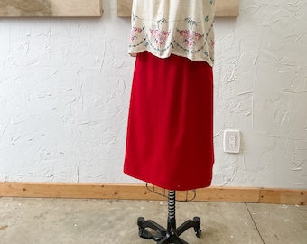 Vintage 80s Wool Work skirt