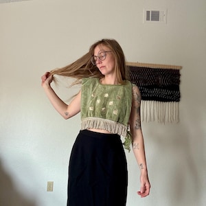 Upcycled Vintage towel Crop Top