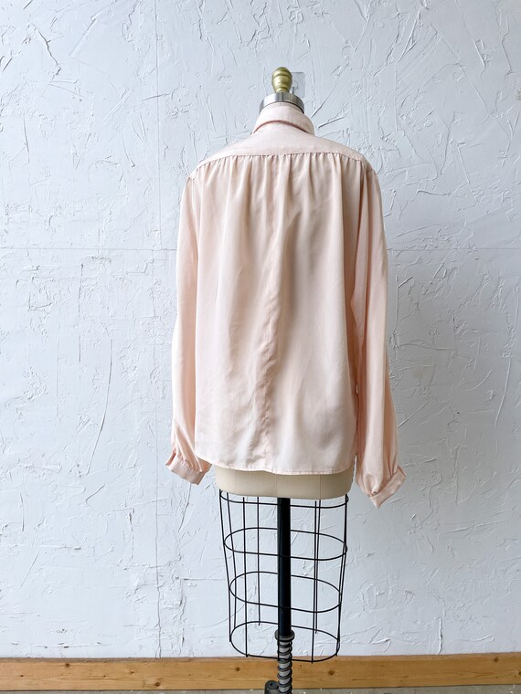 Vintage 80s Peach Blouse - image 3