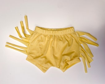 Upcycled Fringe Shorts -Yellow- 12m