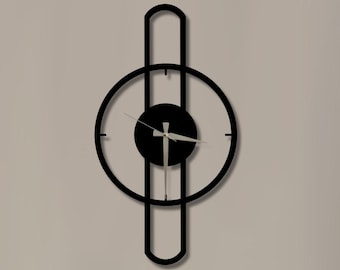 Geometric Metal Wall Clock,Stylish Metal Art Wall Clock, Sleek and Minimalist Design for Office,Modern Living Room and Home Decor