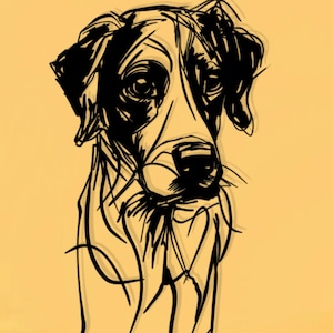 Labrador Retriever Metal Wall Art: Minimalist Dog Line Sculpture