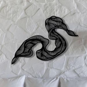 Abstract Line Metal Wall Art: Modern Black Sculpture