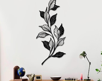 Metal Leaf Wall Art, Nature Inspired Decor, 1.5mm Thick Sign